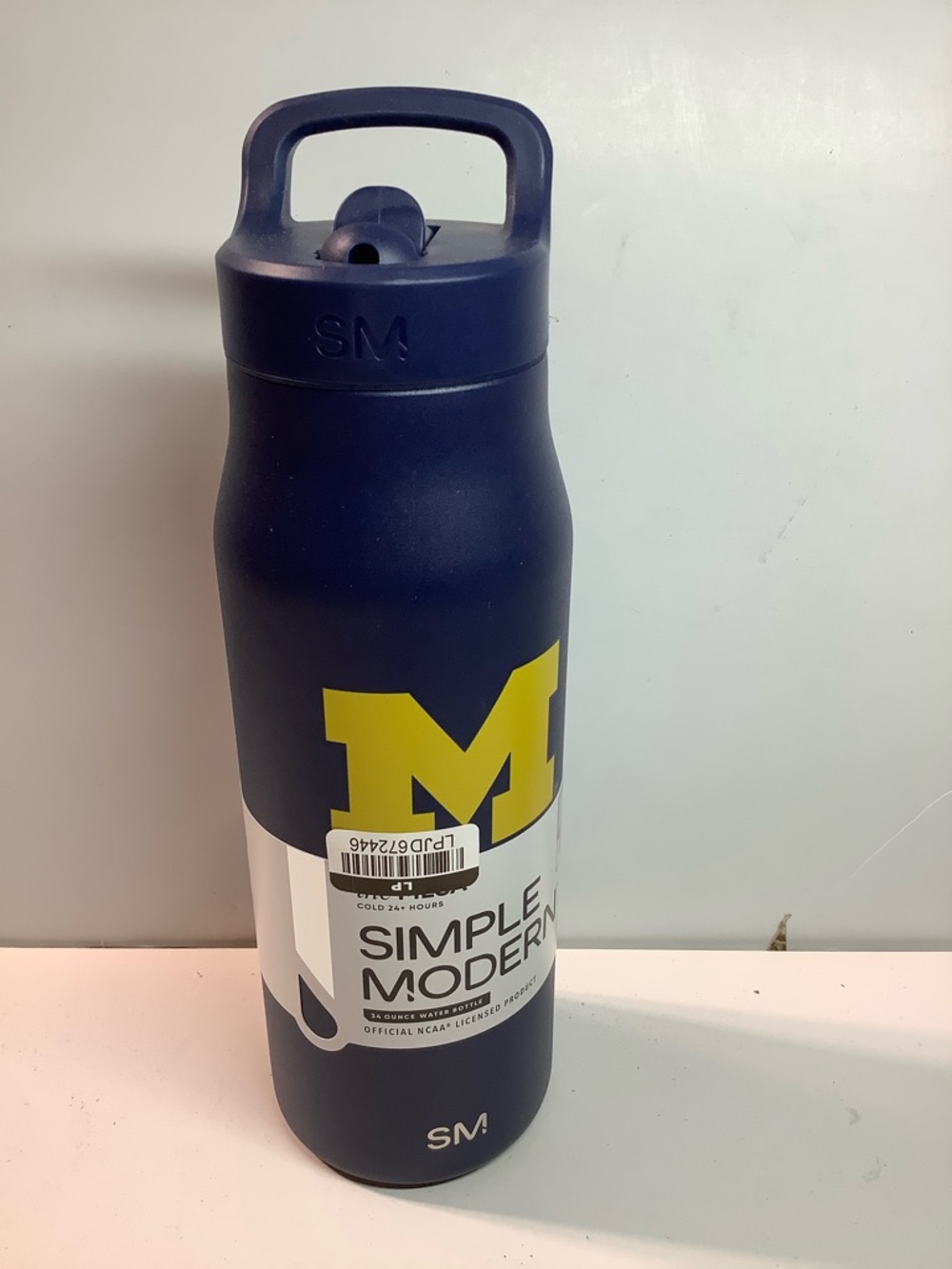 NCAA Michigan Wolverines Simple Modern Mesa Stainless Water Bottle - 34oz